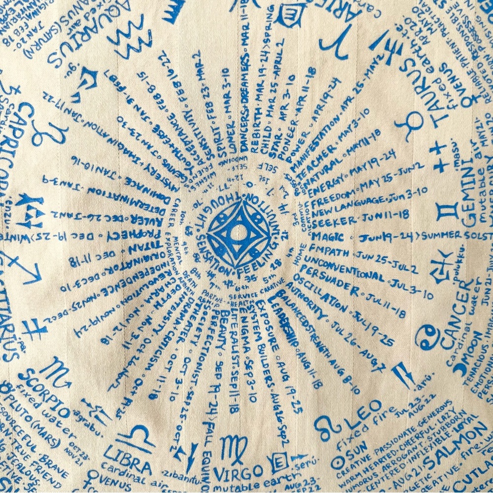 Cosmic Starseed Calendar - Handcrafted Astrological Art Cloth